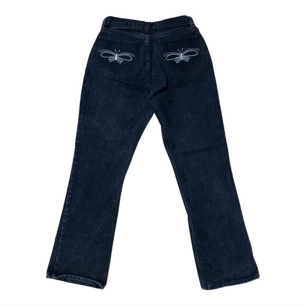 Vintage Faded Black Bootcut High-waisted Jeans